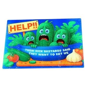 Help !! Them Sick Bastards Said They Want to Eat Us - Handmade Cutting Board